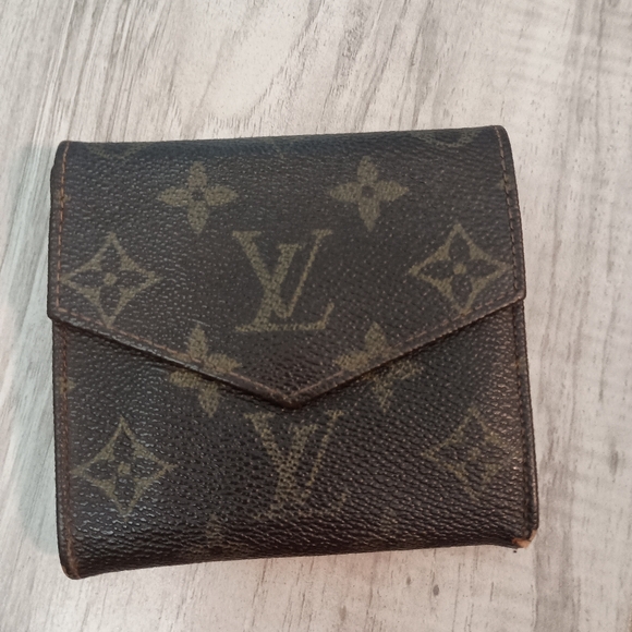 Vintage LOUIS VUITTON Double Snap Monogram Bifold Wallet Coin Pouch - Picture 2 of 10